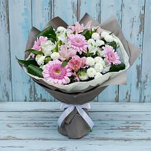 Букет цветов из:  Герберы, Альстромерии и Хризантемы в Московском