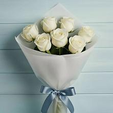 Букет 7 Белых роз Эдлесс Лав #REPLACE_PRED# Московском