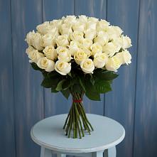Букет 51 Белая роза Эдлесс Лав #REPLACE_PRED# Московском