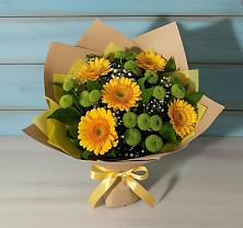 Букет цветов из:  Герберы и Хризантемы #REPLACE_PRED# Московском