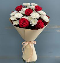Букет цветов из:  Розы и Хризантемы в Московском
