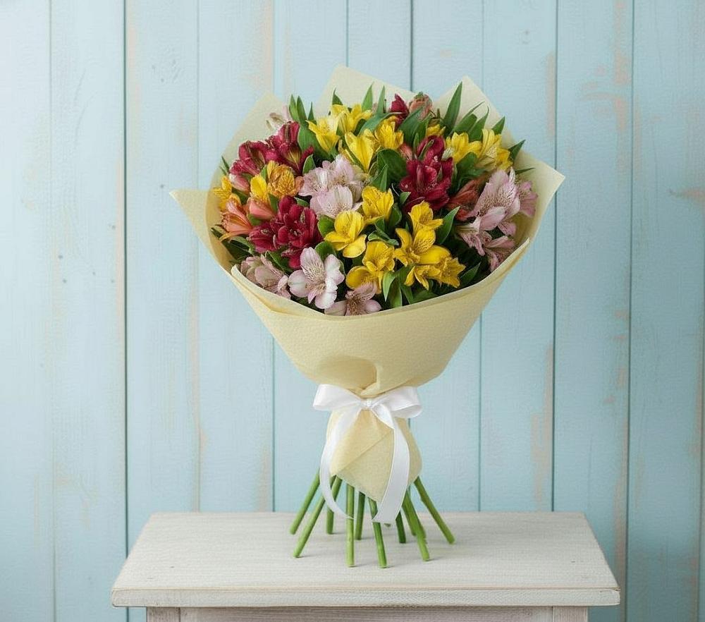 Букет цветов из: Альстромерии в Московском