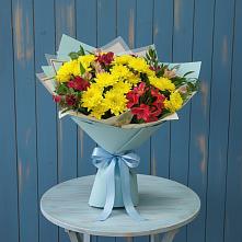 Букет цветов из:  Альстромерии и Хризантемы в Московском
