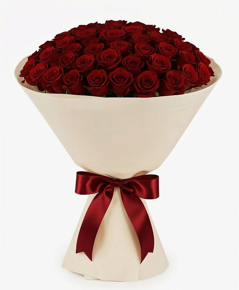 Букет 101 Бордовая роза Блэк Бакарра в Московском