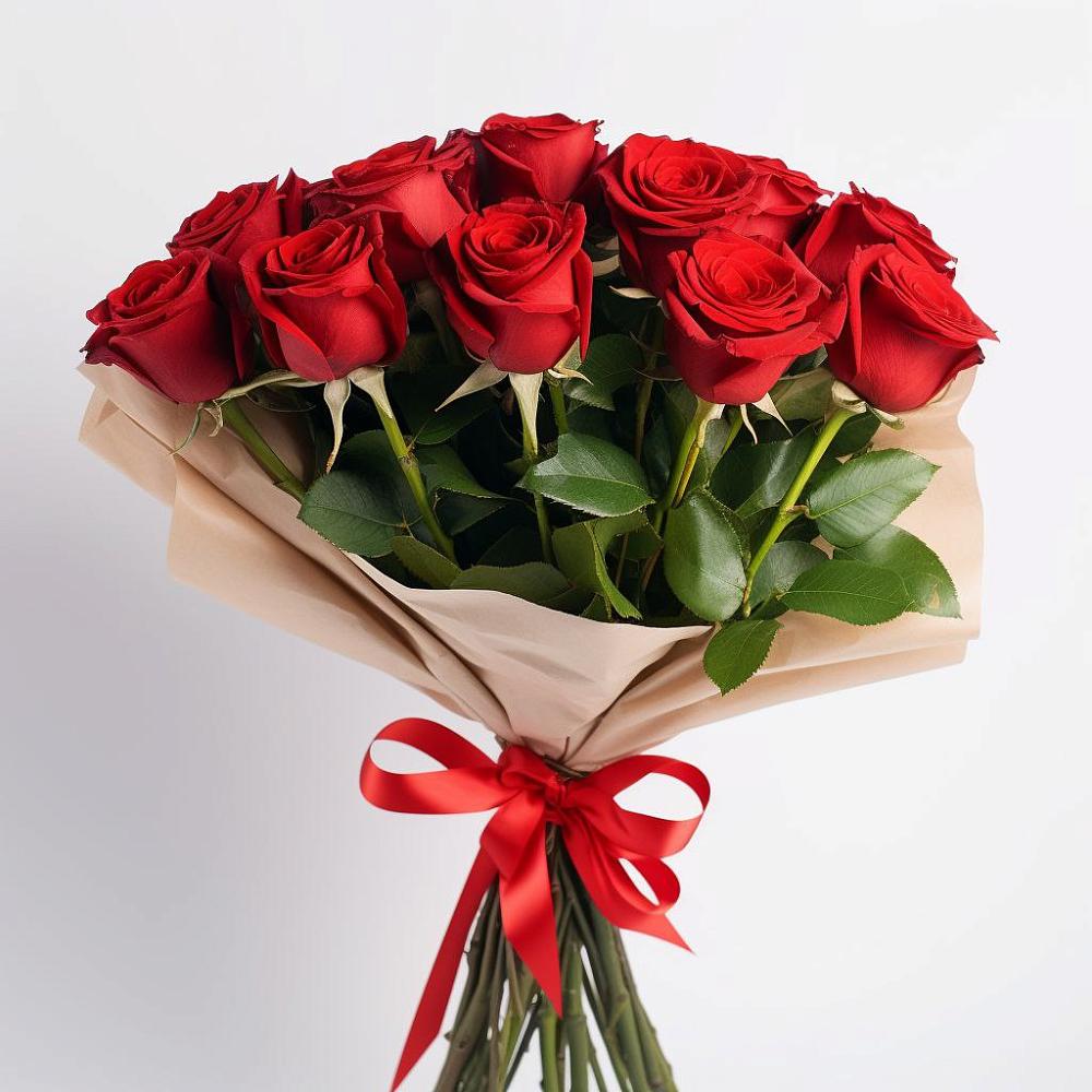 Букет 11 Красных роз Эдлесс Лав в Московском